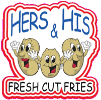 Hers and His Fresh Cut Fries Logo